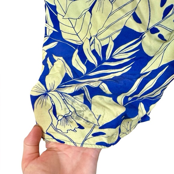 Maaji Wildest Dreams Tropical Plunge Open Back Button Front Maxi Dress Cover Up - Picture 14 of 16